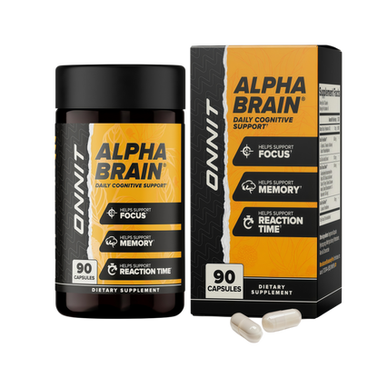 ONNIT Alpha Brain Nootropic BrainSupplement for Focus, Memory, Mental Clarity,Cognitive Support with L-Theanine andVitamin B6, 90 Count